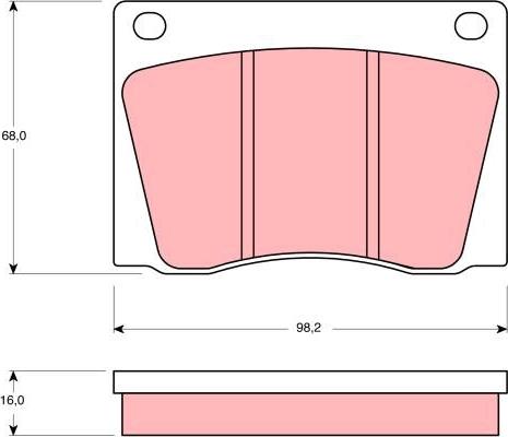 TRW GDB531 - Kit de plaquettes de frein, frein à disque cwaw.fr