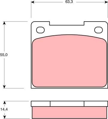 TRW GDB533DT - Kit de plaquettes de frein, frein à disque cwaw.fr