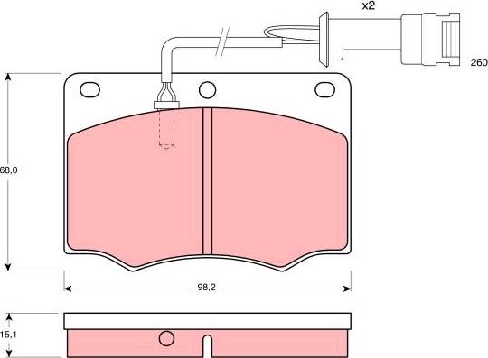 TRW GDB691 - Kit de plaquettes de frein, frein à disque cwaw.fr