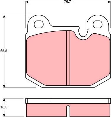 TRW GDB654 - Kit de plaquettes de frein, frein à disque cwaw.fr