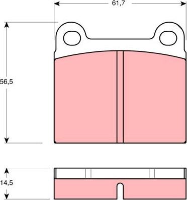 TRW GDB656 - Kit de plaquettes de frein, frein à disque cwaw.fr