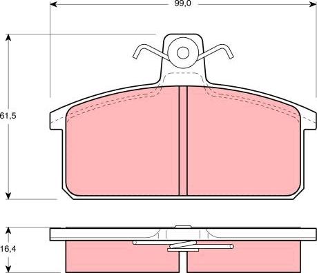 TRW GDB657 - Kit de plaquettes de frein, frein à disque cwaw.fr