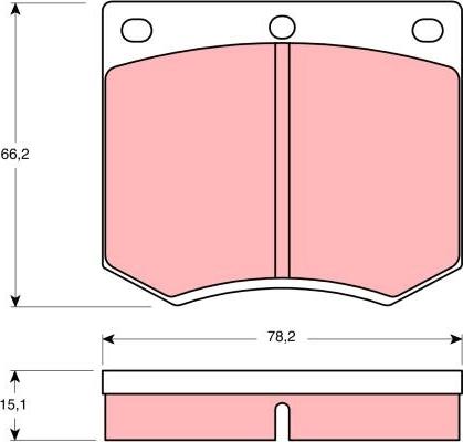 TRW GDB660 - Kit de plaquettes de frein, frein à disque cwaw.fr