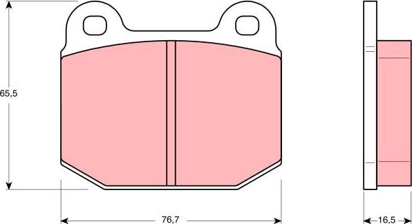 TRW GDB611 - Kit de plaquettes de frein, frein à disque cwaw.fr