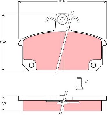 TRW GDB632 - Kit de plaquettes de frein, frein à disque cwaw.fr