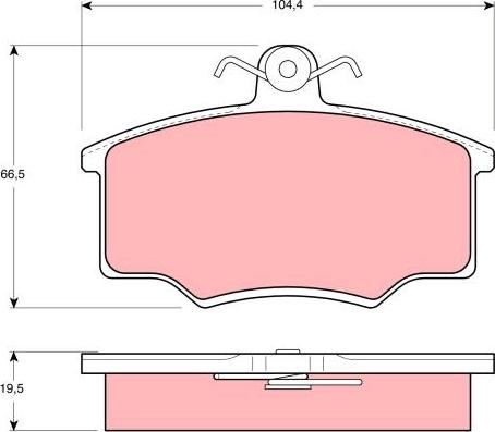 TRW GDB628 - Kit de plaquettes de frein, frein à disque cwaw.fr