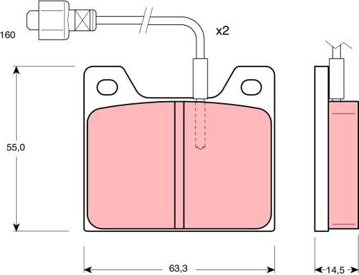 TRW GDB627 - Kit de plaquettes de frein, frein à disque cwaw.fr