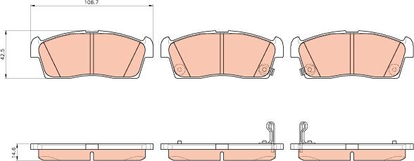 TRW GDB1940 - Kit de plaquettes de frein, frein à disque cwaw.fr