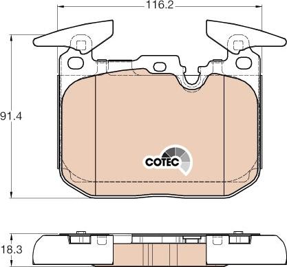 TRW GDB1943 - Kit de plaquettes de frein, frein à disque cwaw.fr