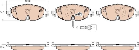 TRW GDB1956 - Kit de plaquettes de frein, frein à disque cwaw.fr