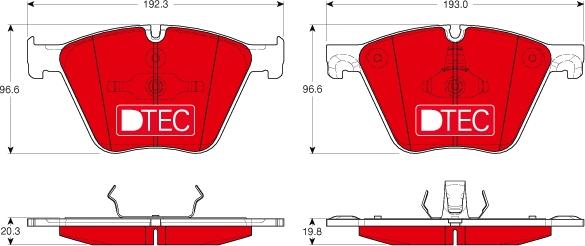 TRW GDB1964DTE - Kit de plaquettes de frein, frein à disque cwaw.fr