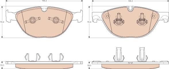 TRW GDB1963 - Kit de plaquettes de frein, frein à disque cwaw.fr