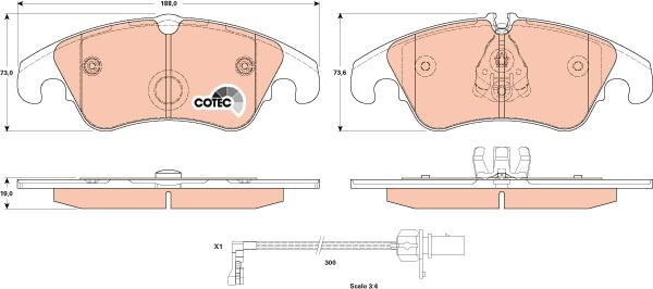 TRW GDB1908 - Kit de plaquettes de frein, frein à disque cwaw.fr