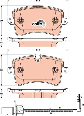 Klaxcar France 24468z - Kit de plaquettes de frein, frein à disque cwaw.fr