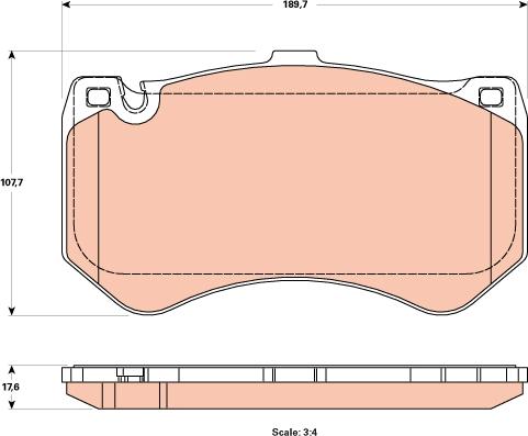 TRW GDB1907 - Kit de plaquettes de frein, frein à disque cwaw.fr