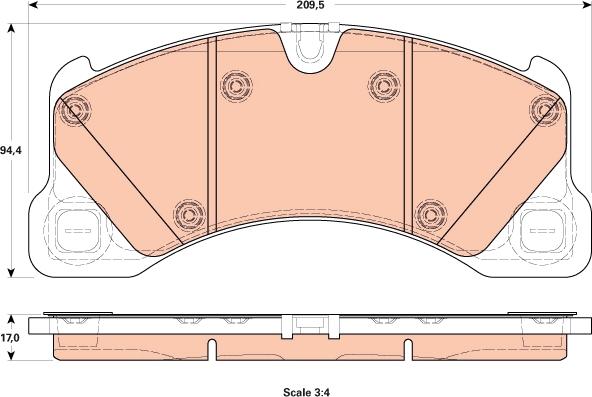 TRW GDB1914 - Kit de plaquettes de frein, frein à disque cwaw.fr