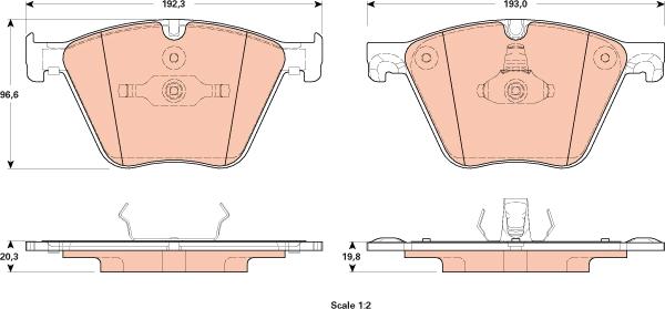 TRW GDB1915 - Kit de plaquettes de frein, frein à disque cwaw.fr