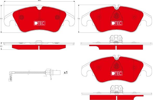 TRW GDB1916DTE - Kit de plaquettes de frein, frein à disque cwaw.fr