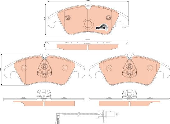 TRW GDB1916 - Kit de plaquettes de frein, frein à disque cwaw.fr