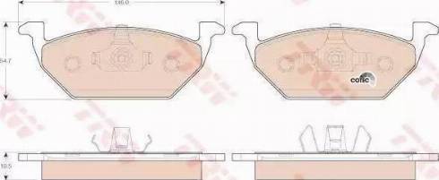 TRW GDB1287 - Kit de plaquettes de frein, frein à disque cwaw.fr