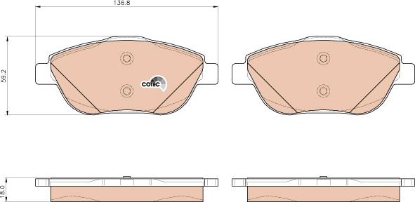 TRW GDB1926 - Kit de plaquettes de frein, frein à disque cwaw.fr