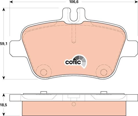 TRW GDB1920 - Kit de plaquettes de frein, frein à disque cwaw.fr