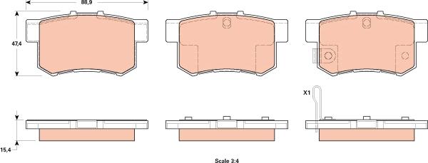 TRW GDB1923 - Kit de plaquettes de frein, frein à disque cwaw.fr