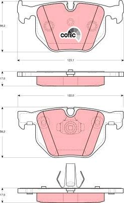 TRW GDB1499 - Kit de plaquettes de frein, frein à disque cwaw.fr