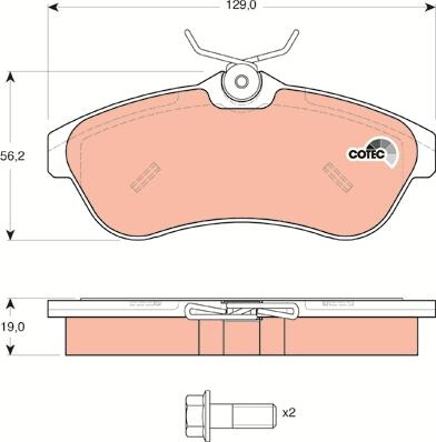 TRW GDB1496 - Kit de plaquettes de frein, frein à disque cwaw.fr