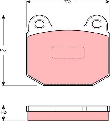 TRW GDB1493 - Kit de plaquettes de frein, frein à disque cwaw.fr