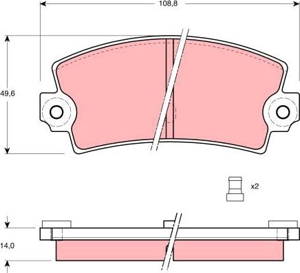 TRW GDB149 - Kit de plaquettes de frein, frein à disque cwaw.fr