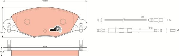 TRW GDB1449 - Kit de plaquettes de frein, frein à disque cwaw.fr