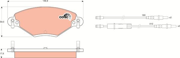 TRW GDB1448 - Kit de plaquettes de frein, frein à disque cwaw.fr