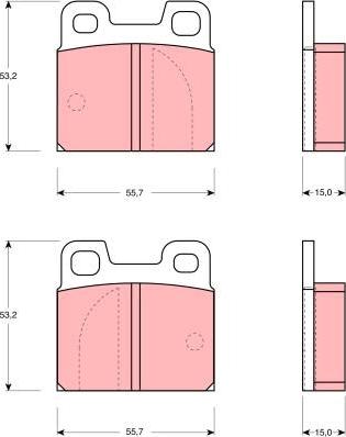 TRW GDB144 - Kit de plaquettes de frein, frein à disque cwaw.fr