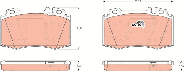 TRW GDB1454 - Kit de plaquettes de frein, frein à disque cwaw.fr