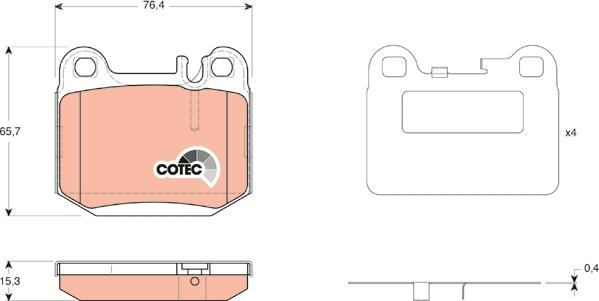 TRW GDB1457 - Kit de plaquettes de frein, frein à disque cwaw.fr