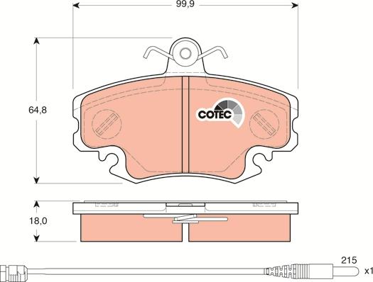 TRW GDB1465 - Kit de plaquettes de frein, frein à disque cwaw.fr