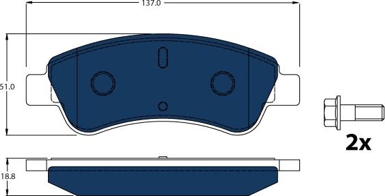 TRW GDB1463BTE - Kit de plaquettes de frein, frein à disque cwaw.fr