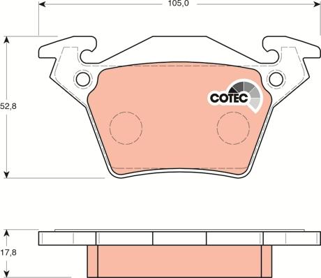 TRW GDB1408 - Kit de plaquettes de frein, frein à disque cwaw.fr