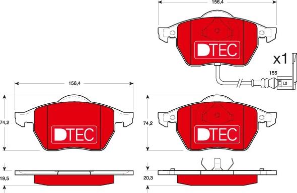 TRW GDB1403DTE - Kit de plaquettes de frein, frein à disque cwaw.fr