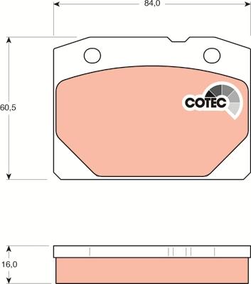 TRW GDB140 - Kit de plaquettes de frein, frein à disque cwaw.fr