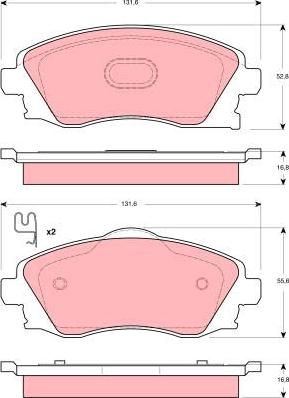 TRW GDB1411 - Kit de plaquettes de frein, frein à disque cwaw.fr