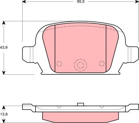 TRW GDB1412 - Kit de plaquettes de frein, frein à disque cwaw.fr