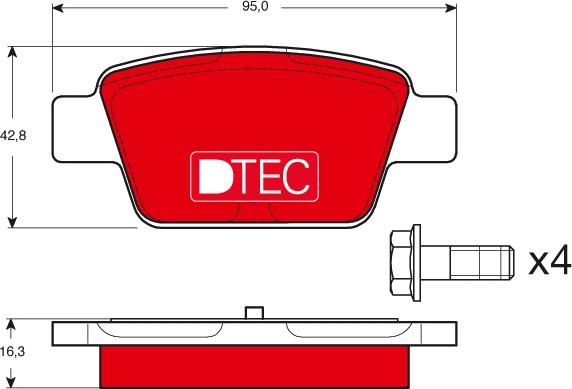 TRW GDB1485DTE - Kit de plaquettes de frein, frein à disque cwaw.fr