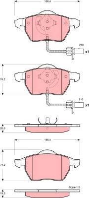 TRW GDB1488 - Kit de plaquettes de frein, frein à disque cwaw.fr