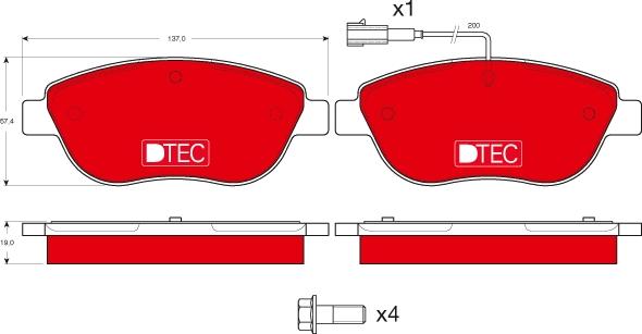 TRW GDB1483DTE - Kit de plaquettes de frein, frein à disque cwaw.fr