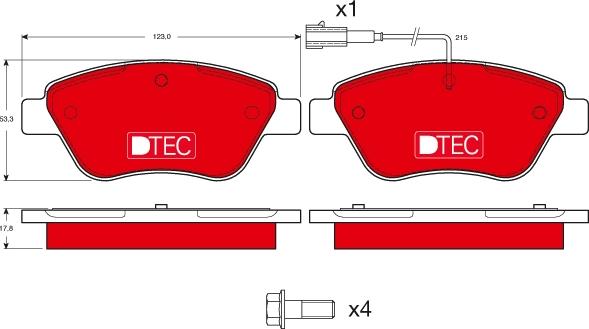 TRW GDB1482DTE - Kit de plaquettes de frein, frein à disque cwaw.fr