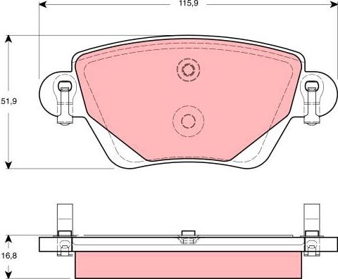 TRW GDB1435 - Kit de plaquettes de frein, frein à disque cwaw.fr