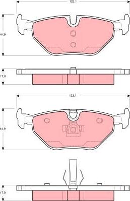 TRW GDB1430 - Kit de plaquettes de frein, frein à disque cwaw.fr