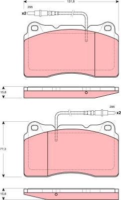 TRW GDB1431 - Kit de plaquettes de frein, frein à disque cwaw.fr